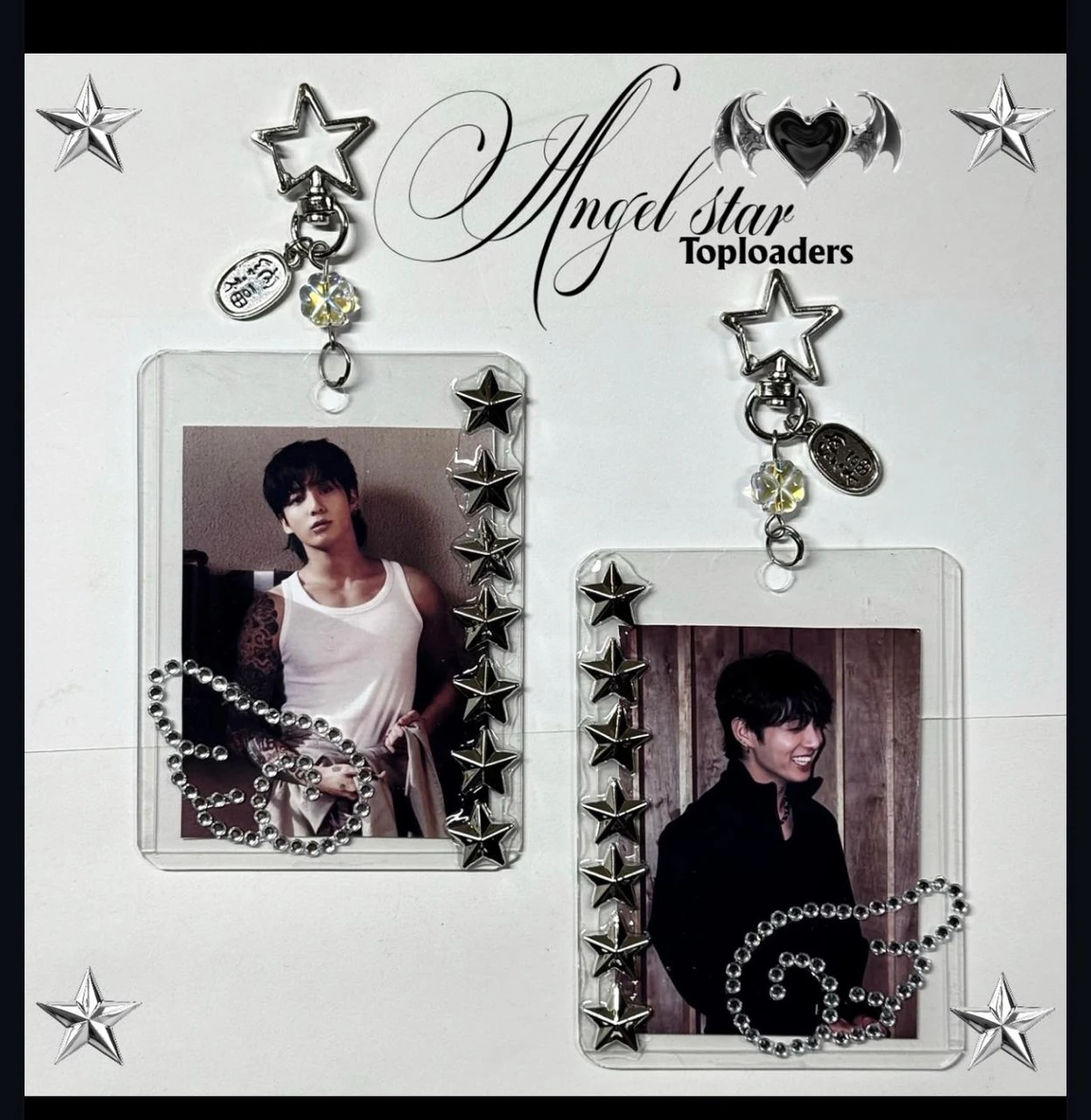 Angel Star Toploader Keychain